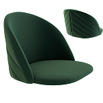 Барный стул со спинкой и металлической подставкой на 4-х деревянных ножках Зеленый Велюр Vendramin Chair варинант исполнения - 2 | Loft Concept в Ульяновске