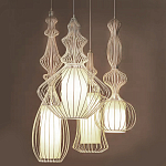 Подвесной светильник Wire Dream Pendant 4 Белый варинант исполнения - 2 | Loft Concept в Ульяновске