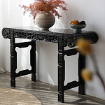 Черная резная консоль в Китайском стиле из массива Black Dragon Console варинант исполнения - 2 | Loft Concept в Ульяновске