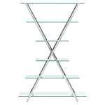 Стеллаж со стеклянными полками на стальном каркасе X-ray варинант исполнения - 2 | Loft Concept в Ульяновске