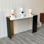 Консоль прямоугольная с основанием чёрного и золотого цвета Wrap варинант исполнения - 2 | Loft Concept в Ульяновске