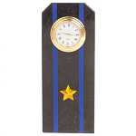 Часы погон подарочные настольные Авиация ВМФ из натурального камня Змеевик Military Clock варинант исполнения - 10 | Loft Concept в Ульяновске