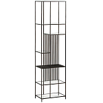 Стеллаж из металла и стекла Menzie Black Stripes Metal Rack варинант исполнения - 2 | Loft Concept в Ульяновске