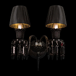 Бра с двумя черными абажурами и декоративными подвесками Lustre Reverie варинант исполнения - 1 | Loft Concept в Ульяновске