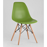 Пластиковый стул на ножках из массива бука Eames Green варинант исполнения - 1 | Loft Concept в Ульяновске