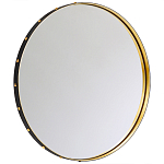 Зеркало овальное в металлической раме с кожаной отделкой Loft in Reflection варинант исполнения - 2 | Loft Concept в Ульяновске