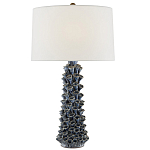 Настольная лампа с корпусом из цветков колокольчика Cascade of Blue Flowers варинант исполнения - 2 | Loft Concept в Ульяновске