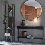 Стеллаж из металла и стекла Menzie Black Stripes Metal Rack варинант исполнения - 7 | Loft Concept в Ульяновске