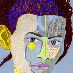 Картина с вышивкой Портрет wall panel People with the yellow ear 2 варинант исполнения - 1 | Loft Concept в Ульяновске