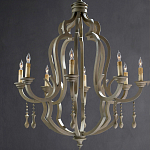 Люстра деревянная с подвесками Gray Curved Profile варинант исполнения - 2 | Loft Concept в Ульяновске