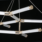 Люстра с геометрической конструкцией из вытянутых цилиндрических плафонов Hex Scaffold  варинант исполнения - 8 | Loft Concept в Ульяновске