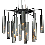 Люстра со стеклянными цилиндрическими плафонами Luminous Cylinders Smoky варинант исполнения - 1 | Loft Concept в Ульяновске