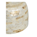 Приставной столик с мозаичным рисунком из раковин устриц Bone Inlay варинант исполнения - 3 | Loft Concept в Ульяновске