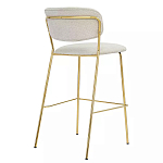 Стул барный широкой полукруглой спинкой на золотистых ножках Chair Smooth Shapes варинант исполнения - 3 | Loft Concept в Ульяновске