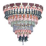 Люстра круглая с декором из разноцветных элементов в виде листьев Changing Seasons варинант исполнения - 1 | Loft Concept в Ульяновске