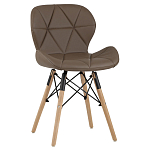 Стул с коричневым сиденьем из экокожи JEROEN варинант исполнения - 1 | Loft Concept в Ульяновске