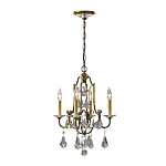 Люстра с 4-мя лампами и стеклянными подвесками в классическом стиле Feiss варинант исполнения - 2 | Loft Concept в Ульяновске