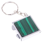 Зеркало брелок складное двухстороннее из натурального камня Малахит Stone Mirrors варинант исполнения - 4 | Loft Concept в Ульяновске