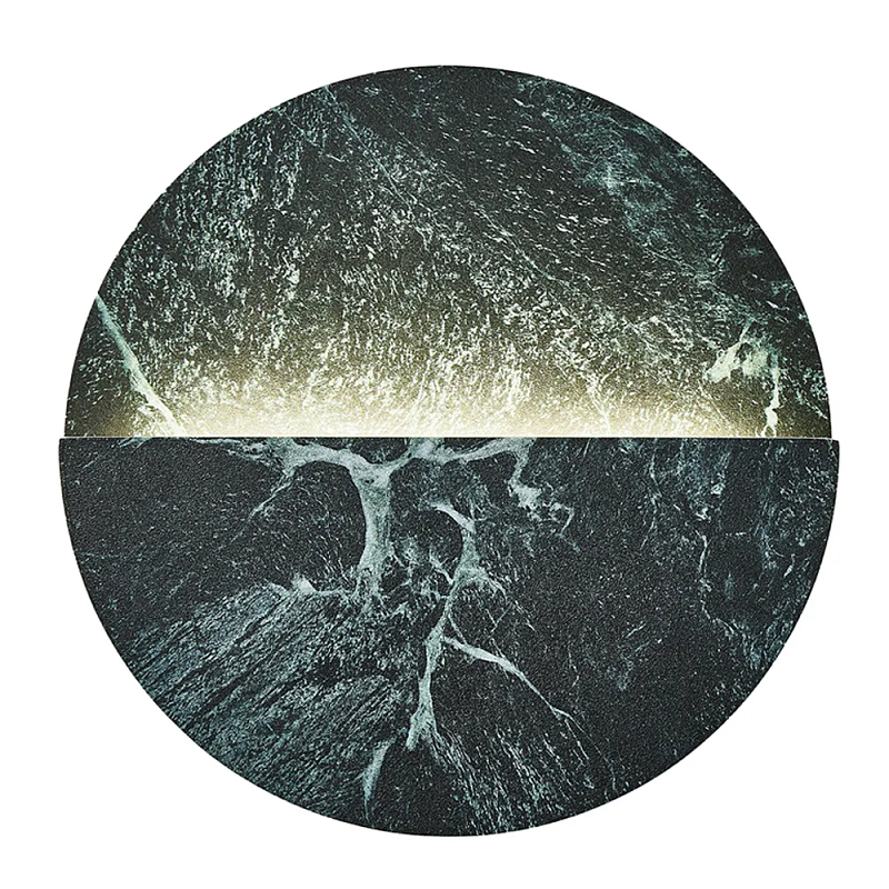 Бра в форме диска из керамогранита Eclipse of Celestial Bodies Зеленый в Ульяновске | Loft Concept 