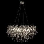 Люстра подвесная с прозрачными стеклянными подвесками в форме капель Диаметр 80 см Droplet Chandelier варинант исполнения - 3 | Loft Concept в Ульяновске