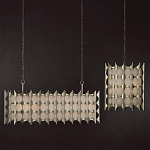 Подвесной светильник в форме цилиндра с фактурным серебряным каркасом и тканевым абажуром Silver Honeycomb варинант исполнения - 3 | Loft Concept в Ульяновске