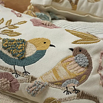 Чехол на подушку с кисточками и вышивкой птиц Ethnic mix Birds Rect варинант исполнения - 7 | Loft Concept в Ульяновске