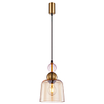 Подвесной светильник со стеклянным плафоном янтарного цвета Prestige варинант исполнения - 2 | Loft Concept в Ульяновске