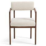Кресло обеденное Alcove White Boucle из массива ореха варинант исполнения - 2 | Loft Concept в Ульяновске