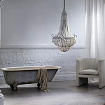 Люстра каплевидной формы украшенная белыми бусинами Wooden Beads White Chandelier варинант исполнения - 1 | Loft Concept в Ульяновске