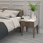 Тумба прикроватная коричневая с белой столешницей Harper Line варинант исполнения - 3 | Loft Concept в Ульяновске