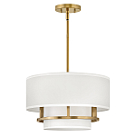 Потолочный светильник с двухслойным белым текстильным абажуром Hinkley варинант исполнения - 15 | Loft Concept в Ульяновске