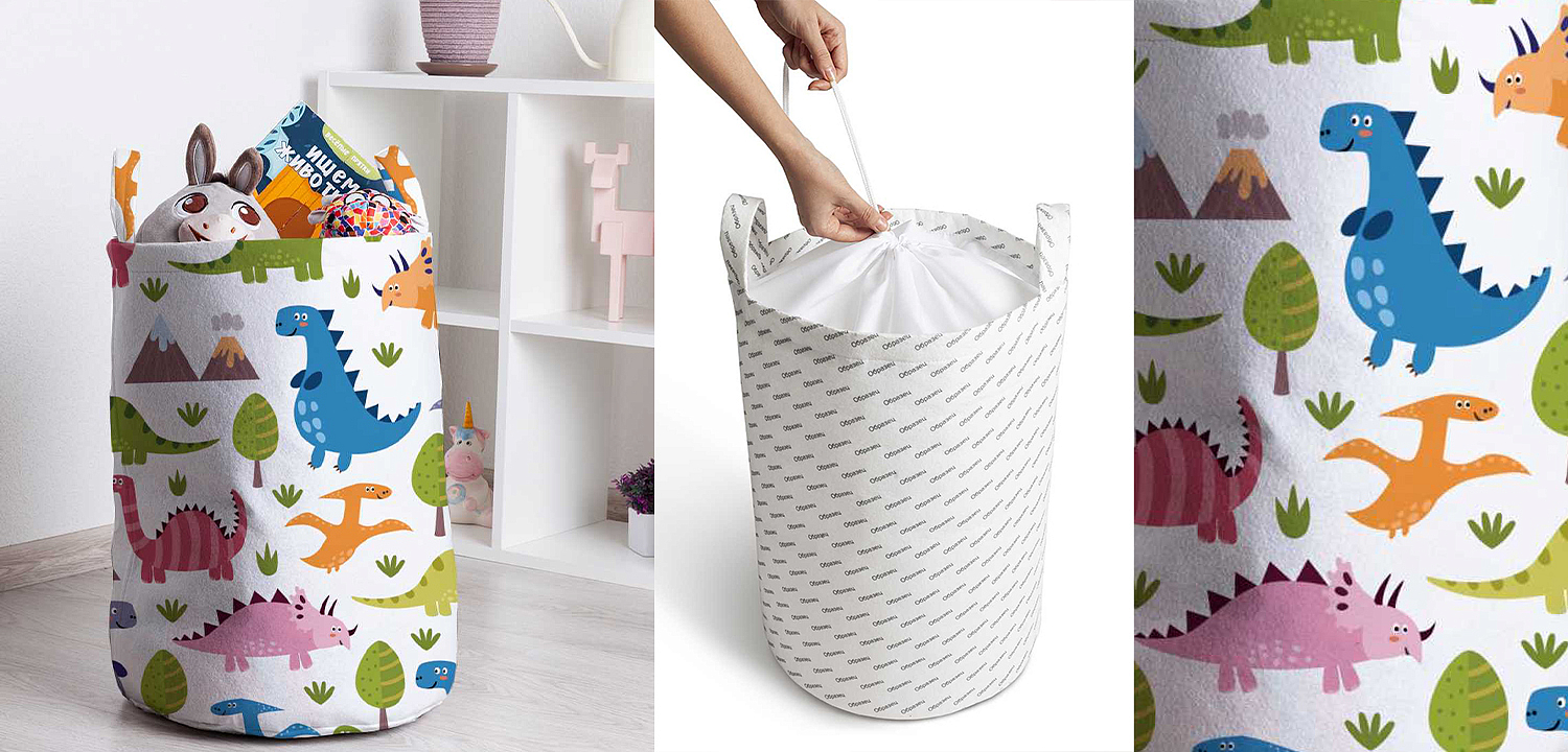 Корзина Colored Dinosaurs Basket Корзина Colored Dinosaurs Basket - Loft-Concept в Ульяновске