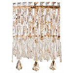 Люстра круглая с хрустальными подвесками на золотистом каркасе Roul Crystal Light варинант исполнения - 10 | Loft Concept в Ульяновске