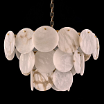 Люстра трехъярусная с подвесками из округлых элементов Cryptocrystalline Stone варинант исполнения - 1 | Loft Concept в Ульяновске