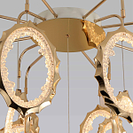 Потолочный светильник светодиодный с золотистым каркасом Ring of Fire варинант исполнения - 2 | Loft Concept в Ульяновске