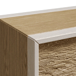 Тумба 2 ящика с подсветкой на рельефном фасаде Warm Industrial варинант исполнения - 9 | Loft Concept в Ульяновске