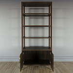 Стеллаж со стеклянными полками Elsa Dreams Walnut варинант исполнения - 4 | Loft Concept в Ульяновске