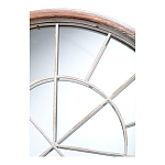 Зеркало-окно настенное в венецианском стиле с деревянной рамой бежевого цвета Venetian Smooth варинант исполнения - 2 | Loft Concept в Ульяновске