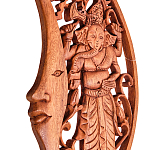 Панно из дерева Ганеша и месяц Panel With Animals варинант исполнения - 3 | Loft Concept в Ульяновске