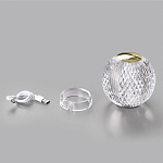 Настольная лампа с прозрачным шарообразным плафоном на цилиндрической подставке Crystal Globule варинант исполнения - 3 | Loft Concept в Ульяновске