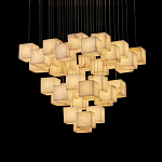 Люстра подвесная с квадратными плафонами из натурального камня Glowing Spheres варинант исполнения - 6 | Loft Concept в Ульяновске