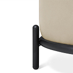 Банкетка овальная бежевый велюр на 4-х металлических ножках черного цвета SANJAY варинант исполнения - 4 | Loft Concept в Ульяновске