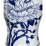Ваза с бело-синей росписью и изображением цветов Blue & White Ornament варинант исполнения - 1 | Loft Concept в Ульяновске