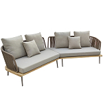 Диван садовый угловой Counter серый варинант исполнения - 1 | Loft Concept в Ульяновске