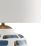 Настольная лампа керамическая с белым тканевым абажуром Perfect White Canvas варинант исполнения - 1 | Loft Concept в Ульяновске