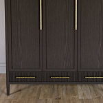 Большой Шкаф Primo Темный орех с 3 дверьми и 3 выдвижными ящиками варинант исполнения - 2 | Loft Concept в Ульяновске