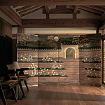 Обои ручная роспись The Art of Learning and Steps for the Flowers by Teo Yang Special Colourway on purple painted Xuan paper варинант исполнения - 1 | Loft Concept в Ульяновске