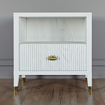 Прикроватная тумбочка с полкой Elsa Dreams White варинант исполнения - 5 | Loft Concept в Ульяновске