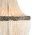 Люстра каплевидной формы декорированная нитями стеклянных бусин молочного цвета Bead threads варинант исполнения - 1 | Loft Concept в Ульяновске