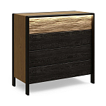 Комод 4 ящика с подсветкой на рельефном фасаде Warm Industrial варинант исполнения - 3 | Loft Concept в Ульяновске